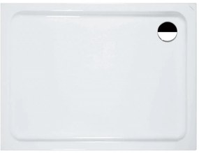 LAUFEN Solutions obdĺžniková sprchová vanička zo sanitárneho akrylátu, odtok v rohu, 900 x 750 x 45 mm, biela, H2115050000001