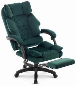 Ergonomická kancelárska stolička HC-1031 s podnožkou - zelená