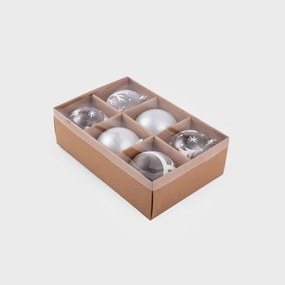 Vianočné guľky ETHAN s vianočnými vzormi 714603 (6ks)