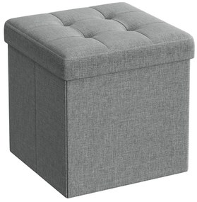 Taburet s úložným priestorom OTTOMAN 30x30 cm, sivý