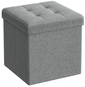 Taburet s úložným priestorom OTTOMAN 30x30 cm, sivý