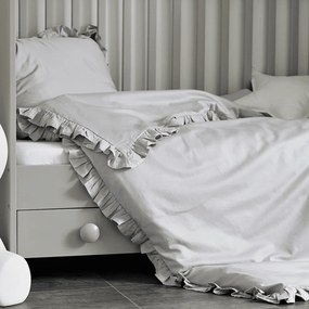 Obliečky Junior bez výplne s volánom sivá 100×140 cm