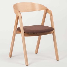 Stima stolička GURU buk s čalúneným sedákom Vyberte odtieň ->: Tmavo hnedá, Vyberte látku ->: LUX Zelená 18