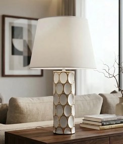 Stolná lampa Glam Carv 56 cm bielo-zlatá