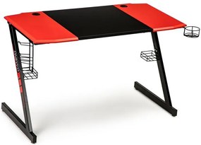DomTextilu Počítačový herný stolík v červeno čiernej kombinácii MULCN-1911 Červená