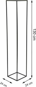 STOJAN NA KVETINÁČ SIMPLE 130X24X24 CM ČIERNA