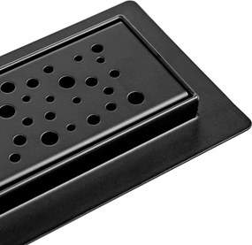 BPS-koupelny Sprchový odtokový žľab DL01 WAVE G5 HYD-2671 50 cm, čierny