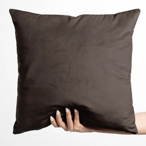 Biante Zamatová obliečka na vankúš Velvet Prémium SVP-016 Tmavo hnedá 40 x 40 cm