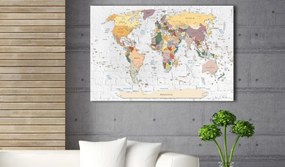 Artgeist Obraz na korku - World's Walls [Cork Map] Veľkosť: 120x80