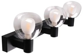 Nástenné svietidlo do kúpeľne POLA 3xG9/5W/230V IP44 čierne/číre