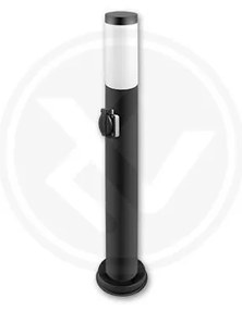 LED záhradná lampa E27 Manila zásuvka 65cm - čierna Čierna