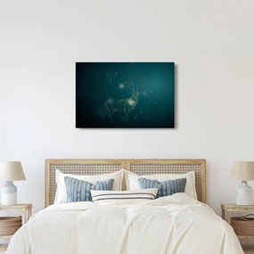 Obraz - Magický jeleň v noci (90x60 cm)