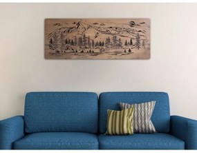 Li-Go 23521/OVL/DUB3 - LED nástenná dekorácia LED/10W/5V 30000 mAh 130x50 cm dub