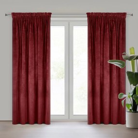 ZATEMŇOVACÍ ZÁVES NA PÁSKE VILLA 140X270 CM TMAVÁ BORDOVÁ