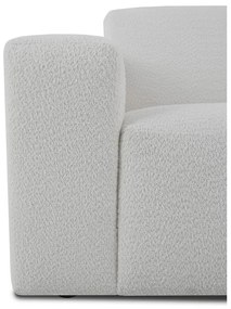 Biela rohová pohovka z textílie buklé (pravý roh) Roxy – Scandic