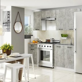 Horná kuchynská skrinka OLIWIA W80 H720 biela / betón