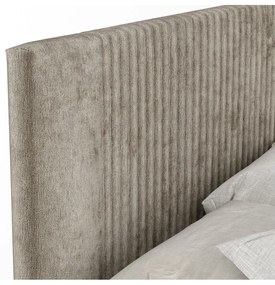Svetlohnedá boxspring posteľ s úložným priestorom 160x200 cm Bergamo – Maison de Rêve