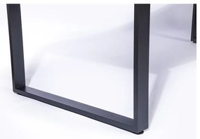 Súprava 4 ratanových jedálenských stoličiek Gabriela a čierneho stola Strong - Bonami Essentials