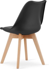 Jedálenský set 1 + 4, stôl MADO ARTISAN 80x80 + stolička BALI MARK čierna