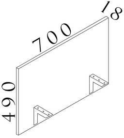 Paraván Visio LUX 70 cm, dub