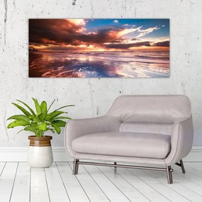 Obraz - Večerná pláž (120x50 cm)