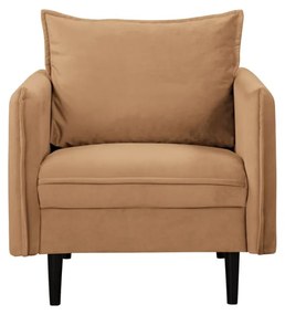 Hnedé zamatové kreslo Juli – Ropez