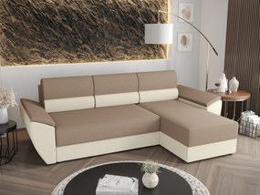 Rohová sedacia súprava Radiant L2 (béžová + krémová) (P). Akcia -20%. Vlastná spoľahlivá doprava až k Vám domov. 1057458