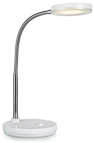 Biela stolová LED lampa Markslöjd Flex