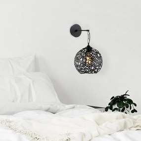 Čierne nástenné svietidlo ø 25 cm Fellini – Opviq lights
