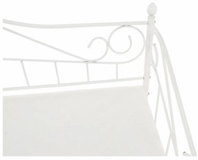 Kovová jednolôžková posteľ s roštom Daina 90x200 cm - biela