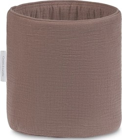 Mušelínový úložný košík čokoládová