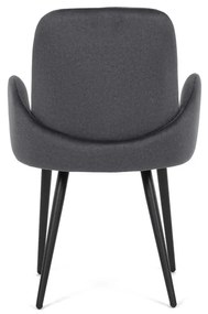 Autronic BONTEC Jedálenská stolička, šedá, zamatová látka, DCL-X7129 GREY2 Farba: Šedá