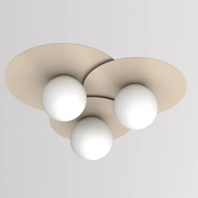 Stropné svietidlo FLAT 3xE27/15W/230V 55x60 cm béžové