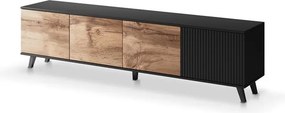 TV stolík Remali (čierna + dub wotan). Vlastná spoľahlivá doprava až k Vám domov. 1049344