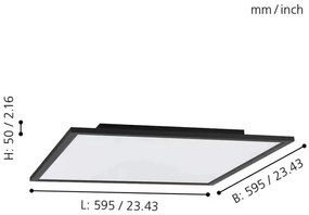 Eglo 99417 - LED RGB Stmievateľné stropné svietidlo SALOBRENA-C LED/30,5W/230V +DO