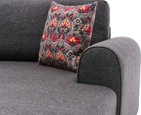 Rohová rozkládací sedací souprava Belen 300 cm antracitová