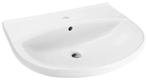 Mereo, umývadlo s otvorom pre batériu 55x45 cm, keramika, biela, MER-VSD55N (W409501)