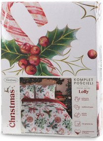 VIANOČNÉ OBLIEČKY Z MIKROVLÁKNA LOLLY 160X200 CM, 2 KS 70X80 CM VZOROVANÉ