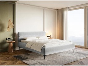 Manželská posteľ 160 cm Rirri 160B (s roštom) (svetlosivá + čierna). Vlastná spoľahlivá doprava až k Vám domov. 1099897