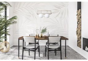 Závesné svietidlo Florence, 2x biele sklenené tienidlo, be/g