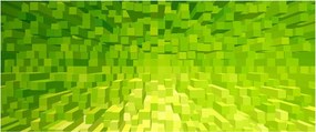 Obraz žltozelených kostičiek (120x50 cm)