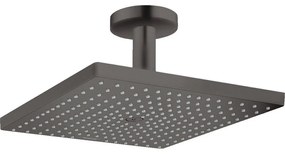 HANSGROHE Raindance E horná sprcha 1jet, 300 x 300 mm, s prívodom zo stropu 112 mm, kartáčovaný čierny chróm, 26250340