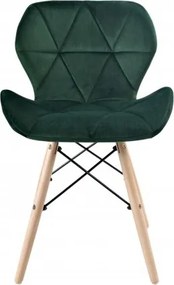 Zelené dizajnové kresielko MURET VELVET DSW
