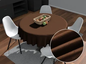Biante Okrúhly obrus/imitácia brúsenej kože Alcantara ALC-013 Hnedý Ø 100 cm