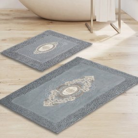 Sada 2 kusů koupelnových předložek Oriental Gray šedá