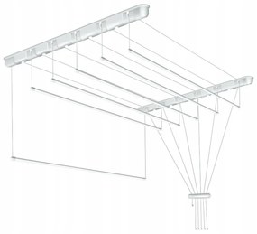 Erga Erga, stropný vešiak na sušenie bielizne 6x150 cm, biela, ERG-SEP-10SUSSUF6PP15