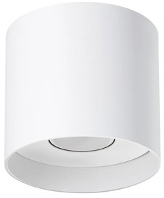 Stropné svietidlo Mika, 1x biele kovové tienidlo