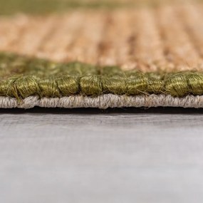 Zelený/v prírodnej farbe ručne tkaný behúň s prímesou juty 80x230 cm Effie Diamond – Flair Rugs