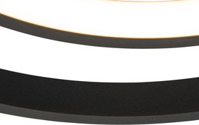 Stropný ventilátor čierny 46,5 cm vrátane LED s diaľkovým ovládaním - Kees