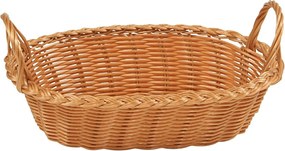 Plastový oválny košík RONNY 29x18 cm hnedý